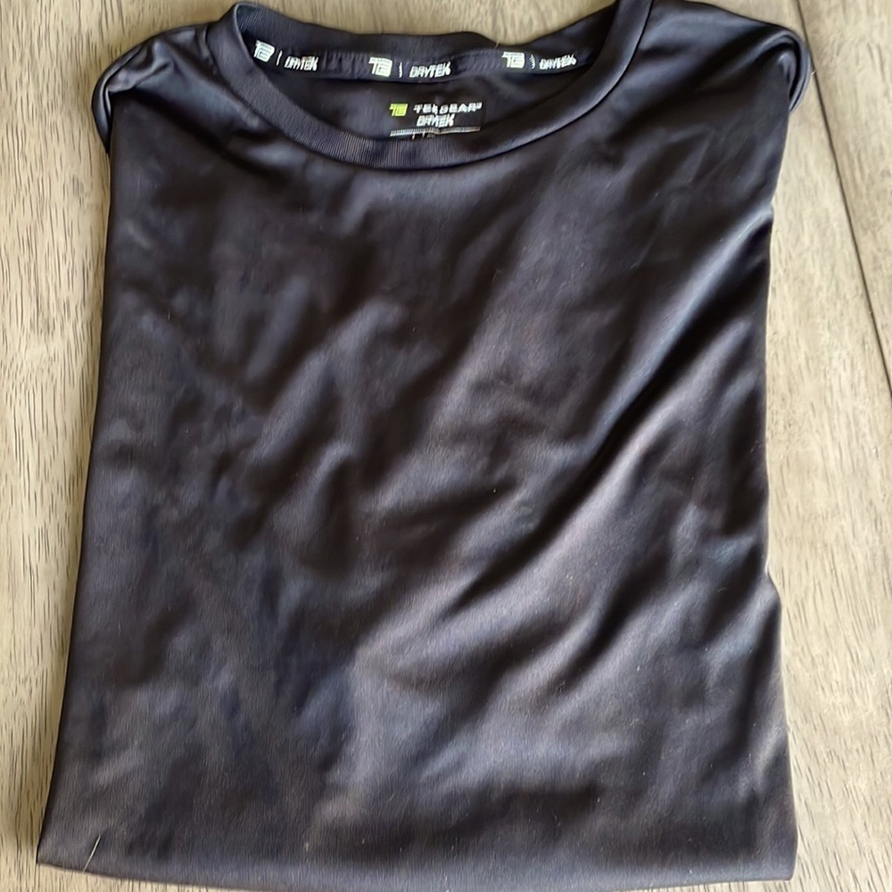 Mens Tek Gear Black Short Sleeve Shirt